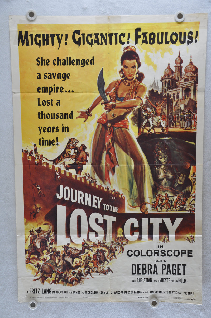 1960 Journey to the Lost City Original 1SH Movie Poster 27 x 41  Debra Paget   - TvMovieCards.com