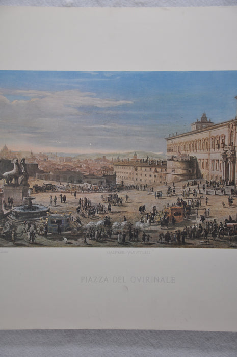 Gaspar van Wittel "Piazza Del Ovirinale" Art Print Poster 19 x 27   - TvMovieCards.com
