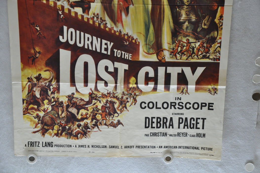 1960 Journey to the Lost City Original 1SH Movie Poster 27 x 41  Debra Paget   - TvMovieCards.com