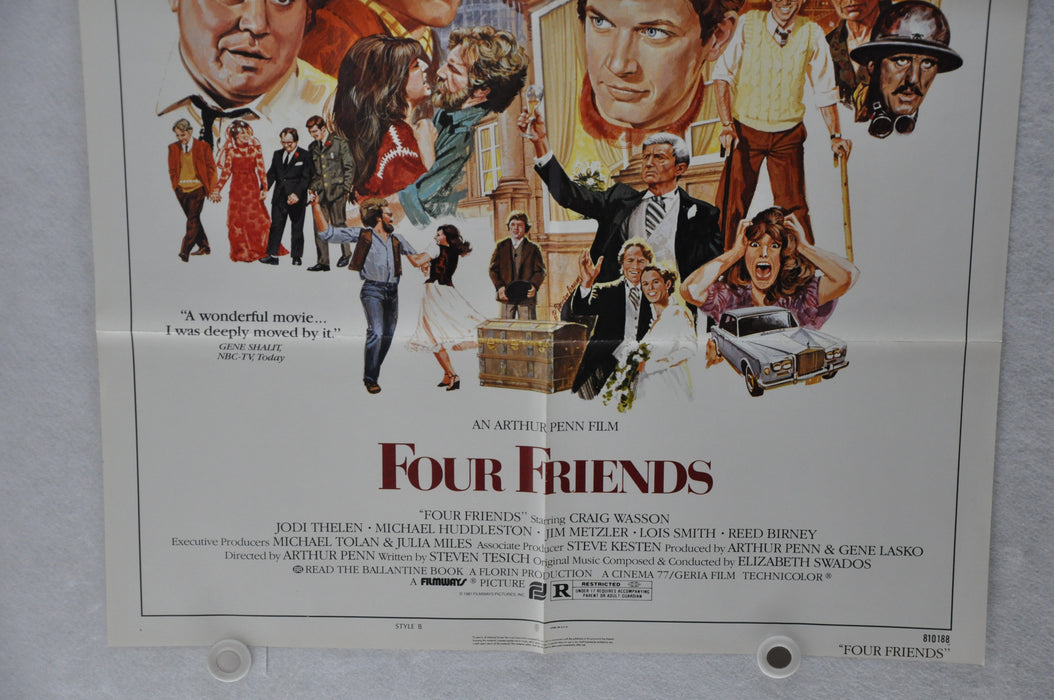 1981 Four Friends Original 1SH Movie Poster 27 x 41 Craig Wasson, Jodi Thelen, M   - TvMovieCards.com