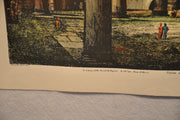 Luigi Rossini "Veduta dello scavo del Foro Trajano" Color Etching Print   - TvMovieCards.com