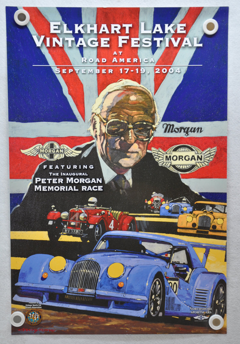 2004 Elkhart Lake Vintage Festival Road America Morgan Plus 8 GTR Poster   - TvMovieCards.com