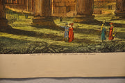 Luigi Rossini Veduta dell Interno del Tempio della Concordia Color Etching Print   - TvMovieCards.com
