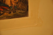 Lancret Pinxit "L'Automne" T De Mare Sculp 1890 18"x28" Colored Etching Print   - TvMovieCards.com
