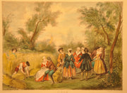Lancret Pinxit "L'ete" Champollion Sculp 1886 20"x26" Etching Print   - TvMovieCards.com