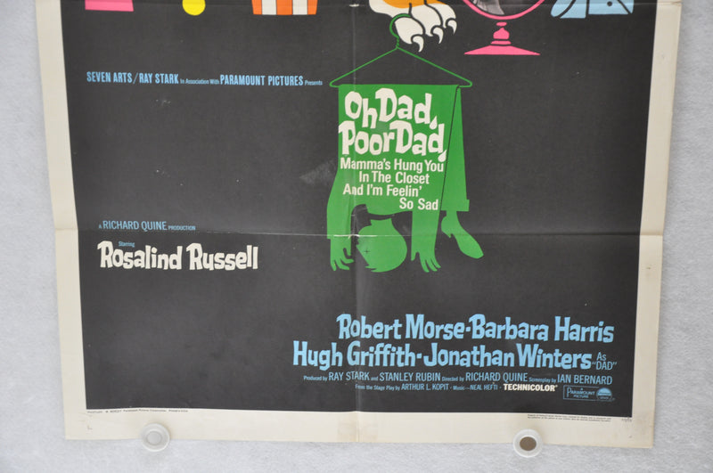 1967 Oh Dad Poor Dad Original 1SH 1 Sheet Movie Poster 27 x 41  Rosalind Russell   - TvMovieCards.com