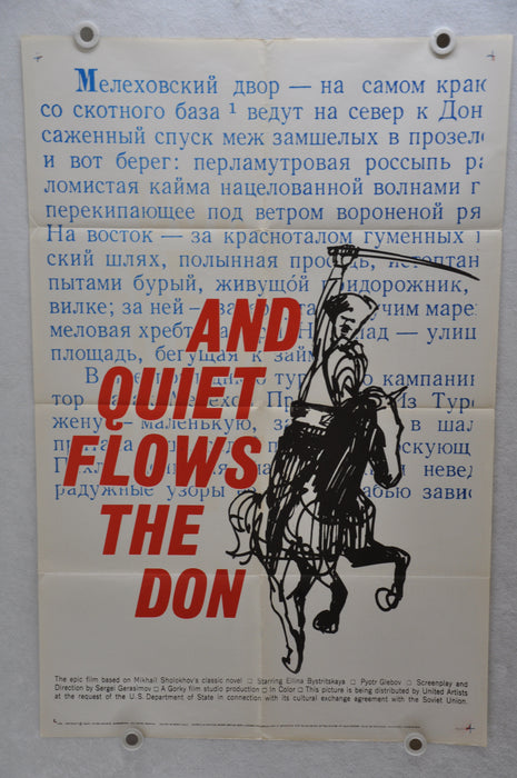 1960 And Quiet Flows The Don Original 1SH 1 Sheet Movie Poster 27 x 41   - TvMovieCards.com