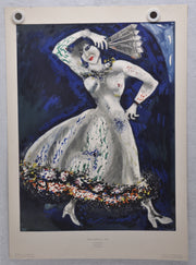 Marc Chagall "The Dancer" 1887 Art Print Poster 19 x 27   - TvMovieCards.com