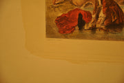 Lancret Pinxit "L'Hiver" T De Mare Sculp 1886 20"x26" Color Etching Print   - TvMovieCards.com