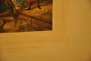 Lancret Pinxit "L'Hiver" T De Mare Sculp 1886 20"x26" Color Etching Print   - TvMovieCards.com
