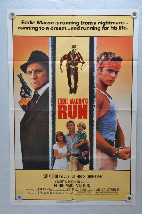 1983 Eddie Macon's Run Original 1SH Movie Poster 27 x 41 Kirk Douglas   - TvMovieCards.com