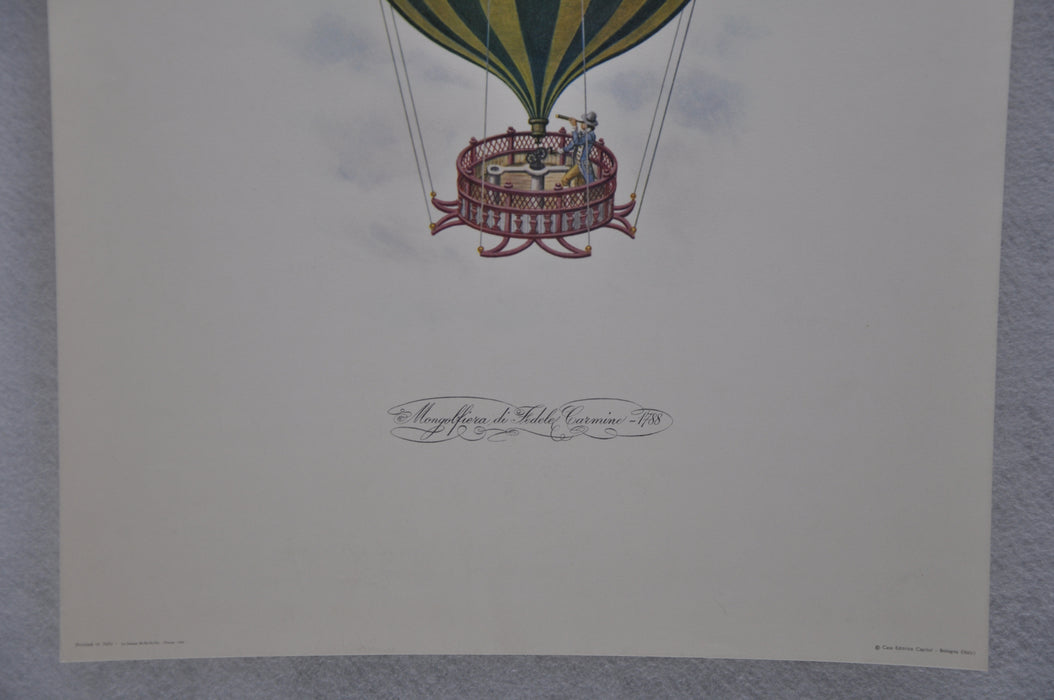 "Stampa Mongolfiera di Fedele Carmine 1788 " Art Print Poster 16 x 22   - TvMovieCards.com