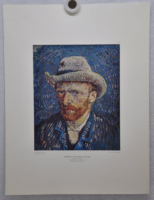Vincent Van Gogh "Self Portrait with Grey Hat" Art Print Poster 12 x 16   - TvMovieCards.com
