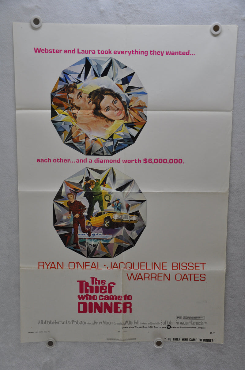 1973 The Thief Who Came to Dinner Original 1SH Movie Poster 27 x 41 Ryan O'Neal,   - TvMovieCards.com