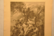François Lemoyne "L'Enlèvement d'Europe" 20"x26" Engraving Etching Print   - TvMovieCards.com