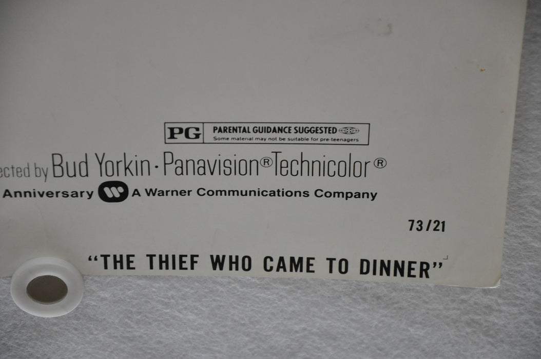 1973 The Thief Who Came to Dinner Original 1SH Movie Poster 27 x 41 Ryan O'Neal,   - TvMovieCards.com