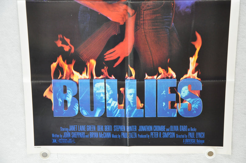 1986 Bullies Original 1SH Movie Poster 27x 41 Jonathan Crombie Janet-Laine Green   - TvMovieCards.com
