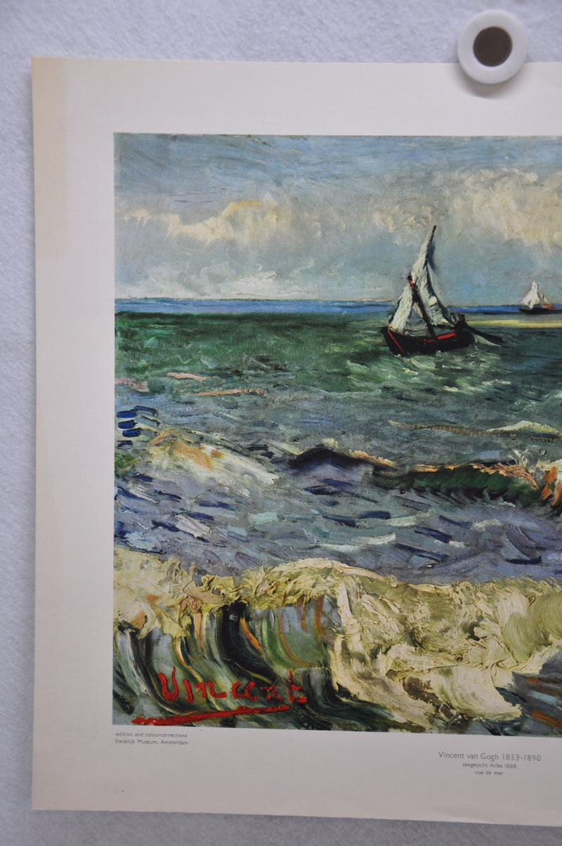 Vincent Van Gogh "Seascape near Les Saintes-Maries-de-la-Mer" Art Print Poster   - TvMovieCards.com