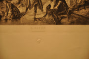 Lancret Pinxit "L'Hiver" T De Mare Sculp 1886 20"x26" Etching Print   - TvMovieCards.com