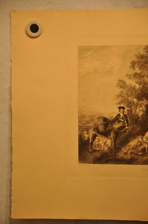 Lancret Pinxit "L'Automne" T De Mare Sculp 1890 18"x28" Etching Print   - TvMovieCards.com