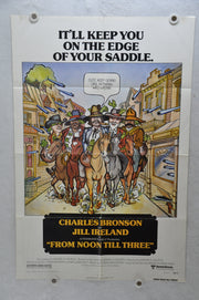 1976 From Noon Till Three Original 1SH Movie Poster 27 x 41 Charles Bronson   - TvMovieCards.com