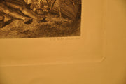 Lancret Pinxit "L'Automne" T De Mare Sculp 1890 18"x28" Etching Print   - TvMovieCards.com