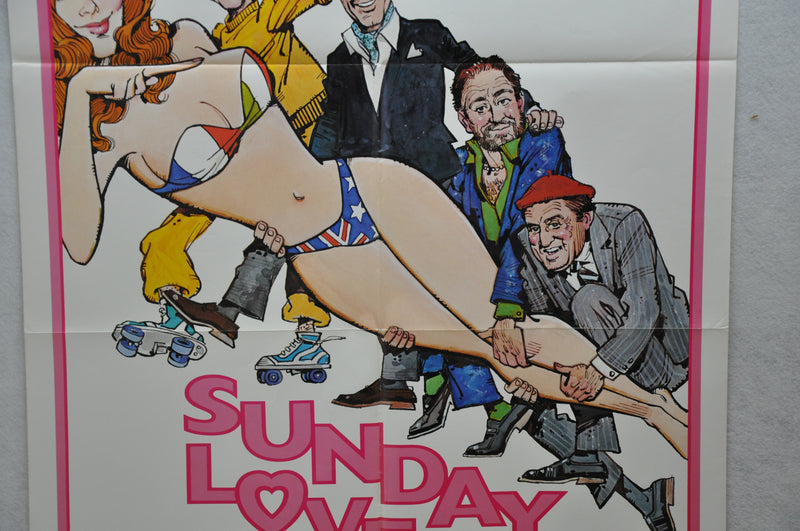 1980 Sunday Lovers Original 1SH Movie Poster 27 x 41 Roger Moore Lino Ventura   - TvMovieCards.com