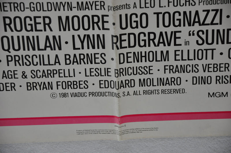 1980 Sunday Lovers Original 1SH Movie Poster 27 x 41 Roger Moore Lino Ventura   - TvMovieCards.com