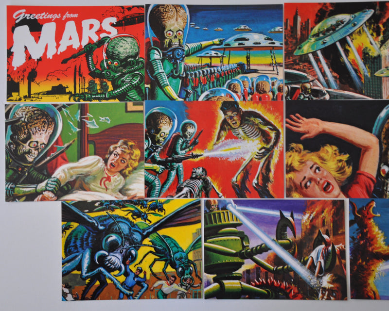 Mars Attacks Postcard Factory Boxed Limited Edition Card Set 10 Cards   - TvMovieCards.com