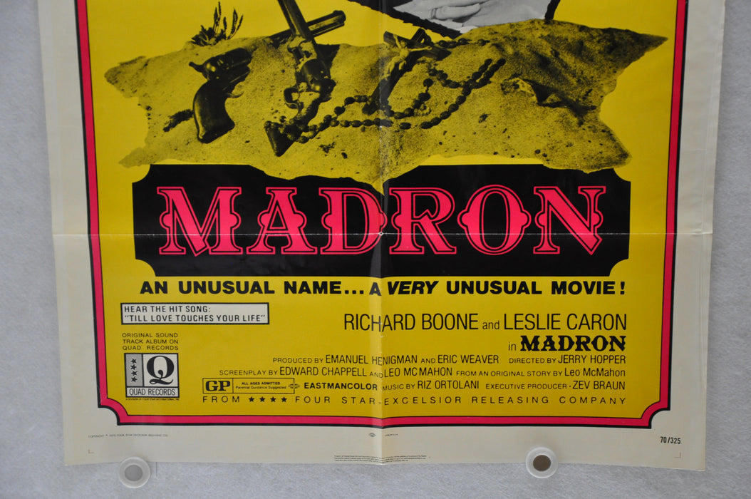 1970 Madron Original 1SH Movie Poster 27 x 41 Richard Boone, Leslie Caron   - TvMovieCards.com