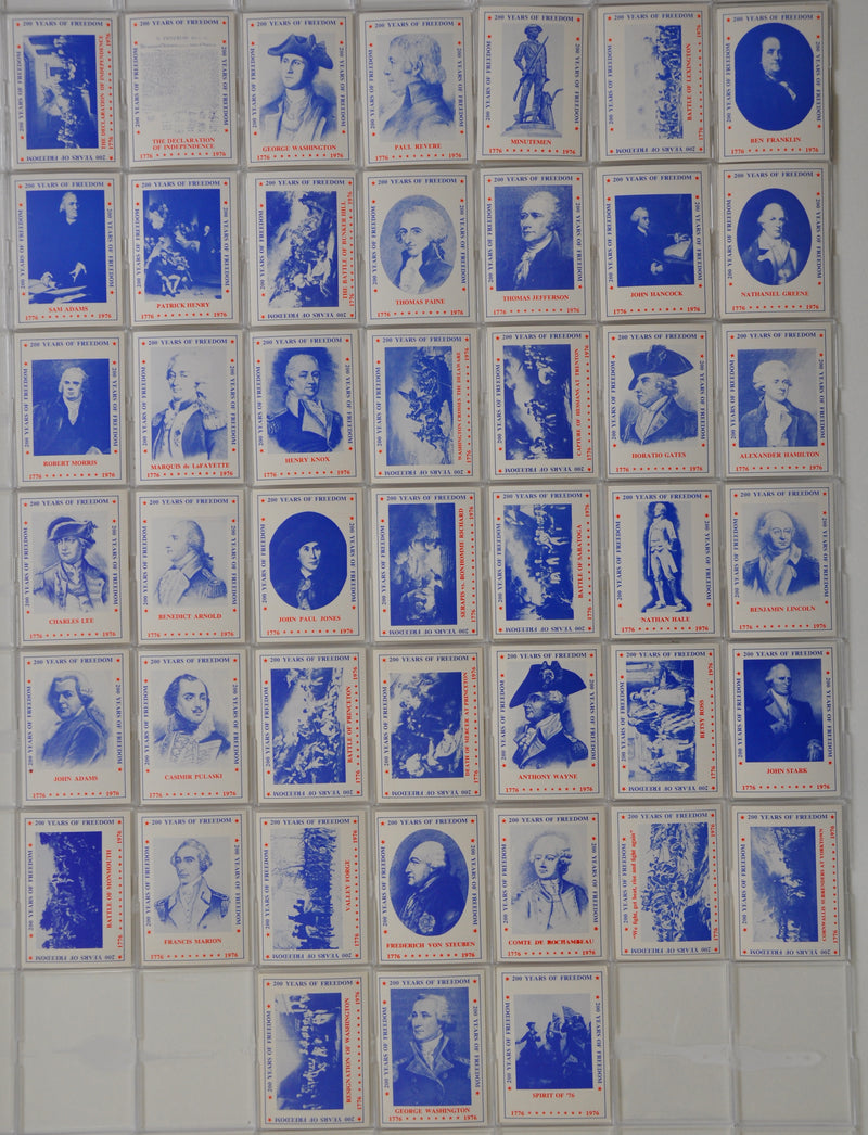 200 Years of Freedom Vintage Trading Card Set 45 Cards Sports Stars 1976   - TvMovieCards.com