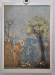 Fratelli Alinari "San Francesco Benedice GLI Ucceill" Lithograph Art Print   - TvMovieCards.com
