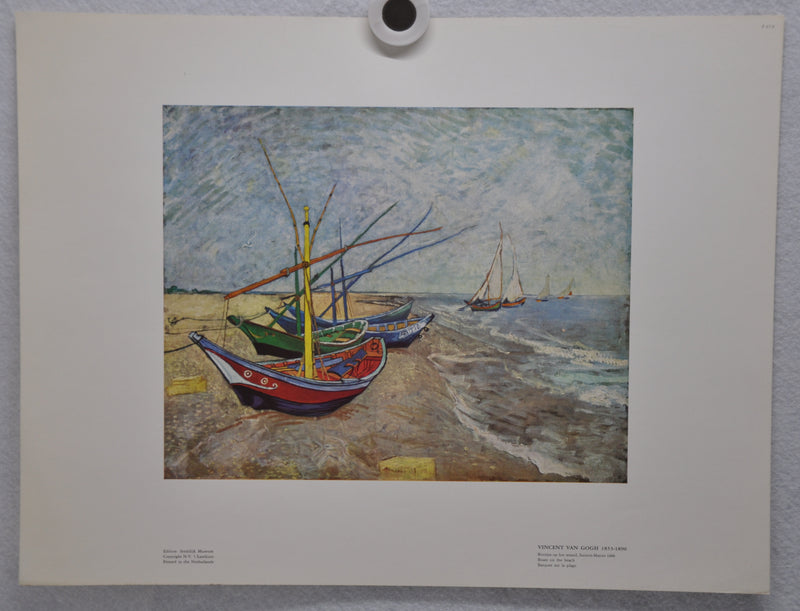 Vincent Van Gogh "Boats on the Beach" Art Print Poster 12 x 16   - TvMovieCards.com