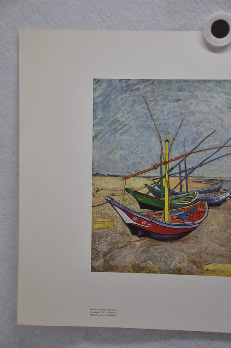 Vincent Van Gogh "Boats on the Beach" Art Print Poster 12 x 16   - TvMovieCards.com