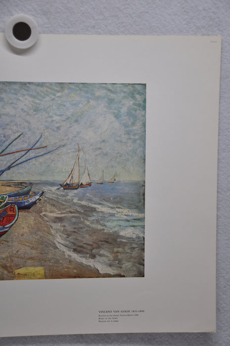 Vincent Van Gogh "Boats on the Beach" Art Print Poster 12 x 16   - TvMovieCards.com