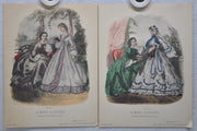 (2) Vintage La Mode Illustree Bureaux Du Jornal Paris Prints No 53 & 54 6 x 8   - TvMovieCards.com
