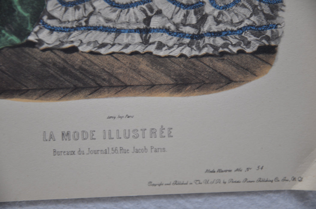 (2) Vintage La Mode Illustree Bureaux Du Jornal Paris Prints No 53 & 54 6 x 8   - TvMovieCards.com