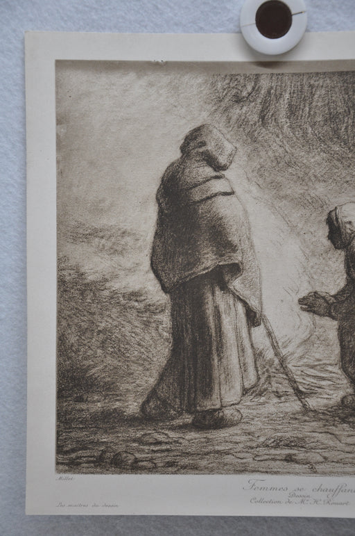 Jean-François Millet "Femmes se chauffant" Lithograph Etching Print   - TvMovieCards.com