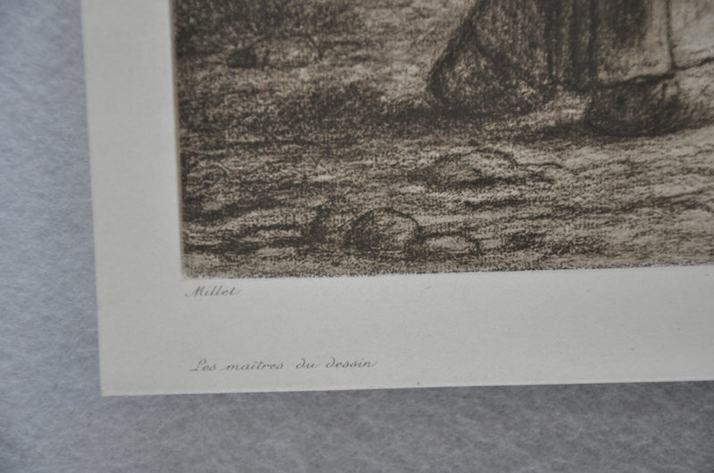 Jean-François Millet "Femmes se chauffant" Lithograph Etching Print   - TvMovieCards.com