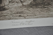 Jean-François Millet "Femmes se chauffant" Lithograph Etching Print   - TvMovieCards.com