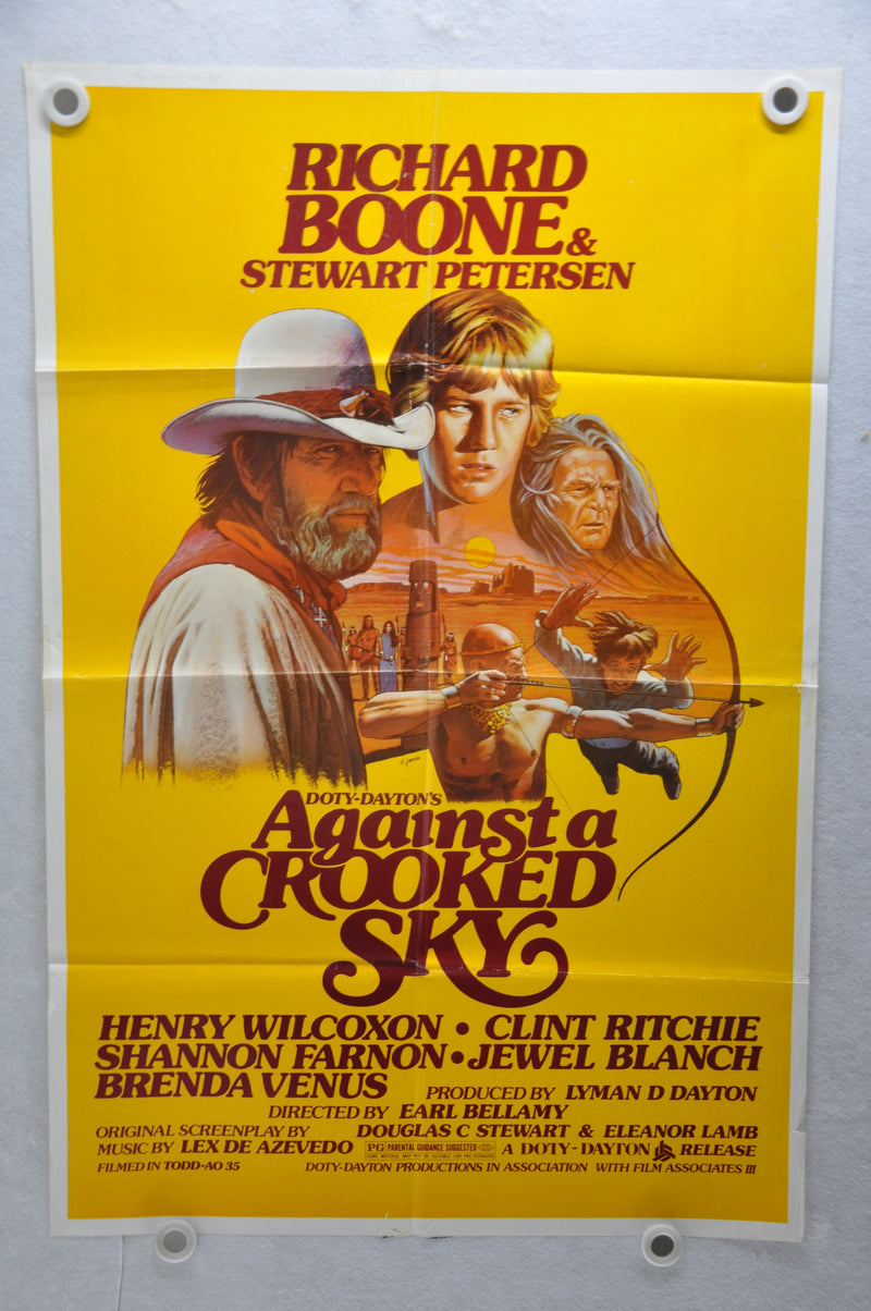 1975 Against a Crooked Sky Original 1SH Movie Poster 27 x 41 Richard Boone   - TvMovieCards.com