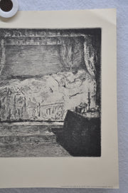 Hans Meid "Othello Im Schlafgemach Desdemonas" Lithograph Etching Print   - TvMovieCards.com