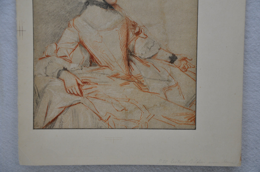 Jean Etienne Liotard "Profile Of A Woman" Lithograph Print 12" x 13.5"   - TvMovieCards.com