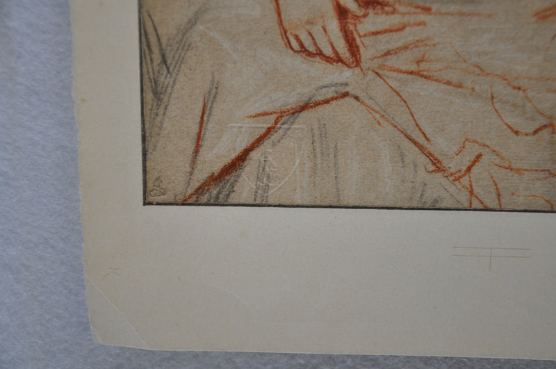 Jean Etienne Liotard "Profile Of A Woman" Lithograph Print 12" x 13.5"   - TvMovieCards.com