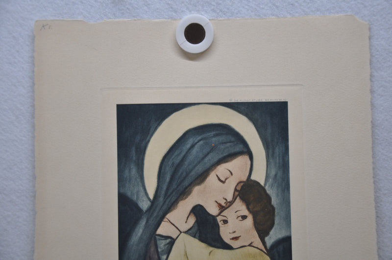 Heinrich Windelschmidt "Dulcis Virgo Maria" Lithograph Etching Print   - TvMovieCards.com