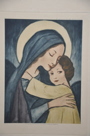 Heinrich Windelschmidt "Dulcis Virgo Maria" Lithograph Etching Print   - TvMovieCards.com
