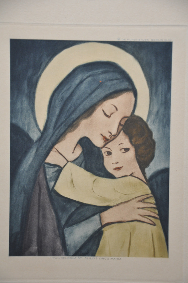 Heinrich Windelschmidt "Dulcis Virgo Maria" Lithograph Etching Print   - TvMovieCards.com