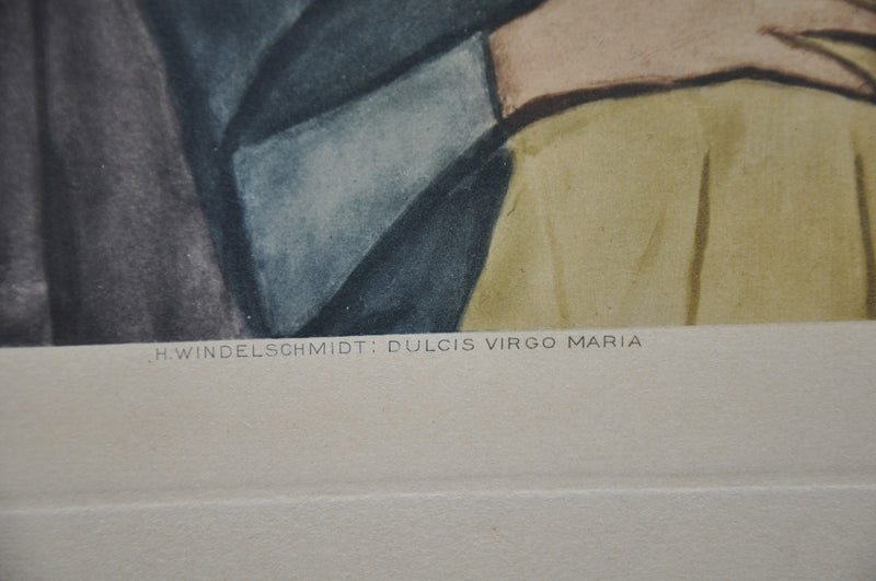 Heinrich Windelschmidt "Dulcis Virgo Maria" Lithograph Etching Print   - TvMovieCards.com
