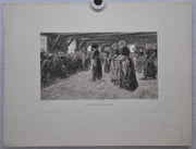 Max Liebermann "Hanfspinnerinnen" 1892 Lithograph Etching Print   - TvMovieCards.com
