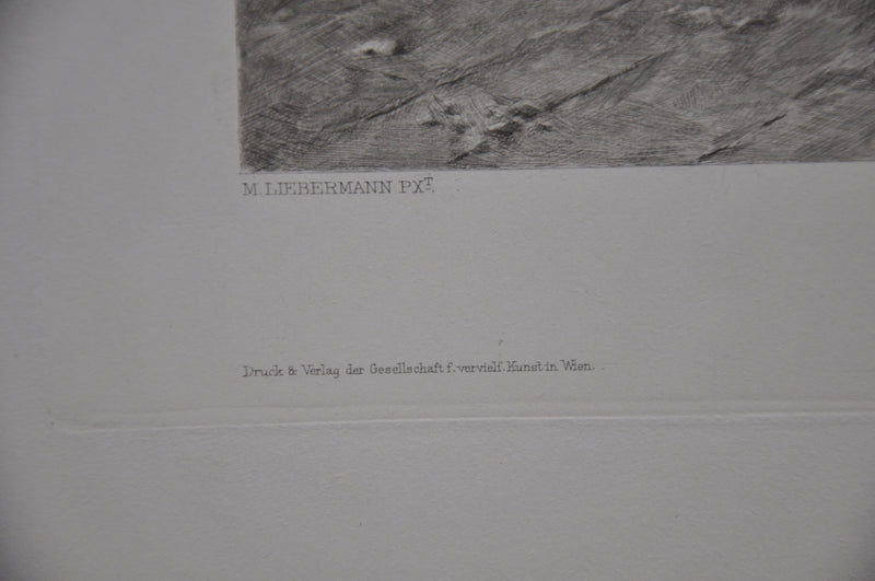 Max Liebermann "Hanfspinnerinnen" 1892 Lithograph Etching Print   - TvMovieCards.com